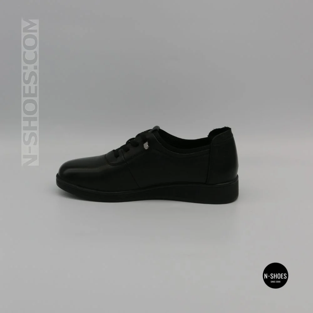 Жіночі туфлі кросівки Allsy 216242 6313 BLACK: шкіра та комфорт
