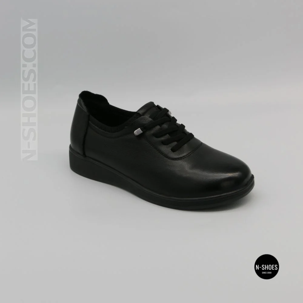 Жіночі туфлі кросівки Allsy 216242 6313 BLACK: шкіра та комфорт
