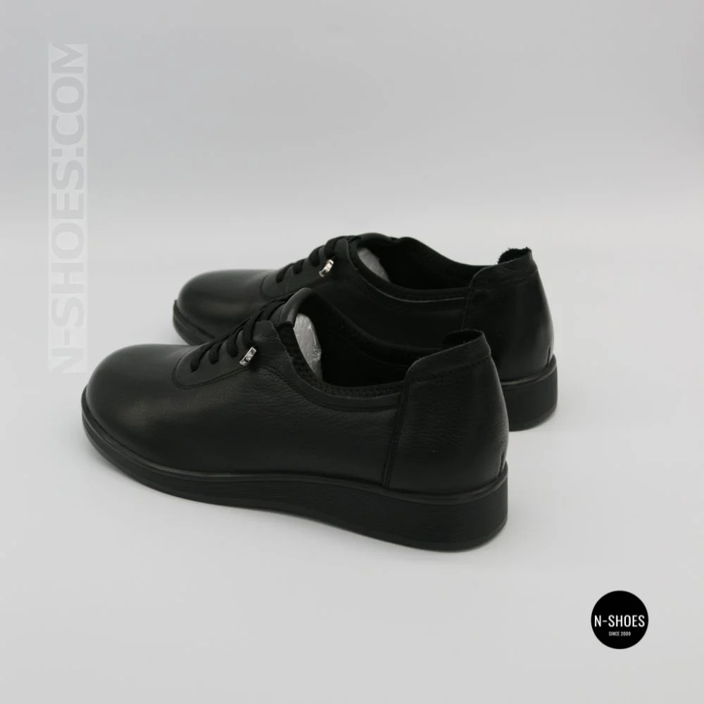 Жіночі туфлі кросівки Allsy 216242 6313 BLACK: шкіра та комфорт
