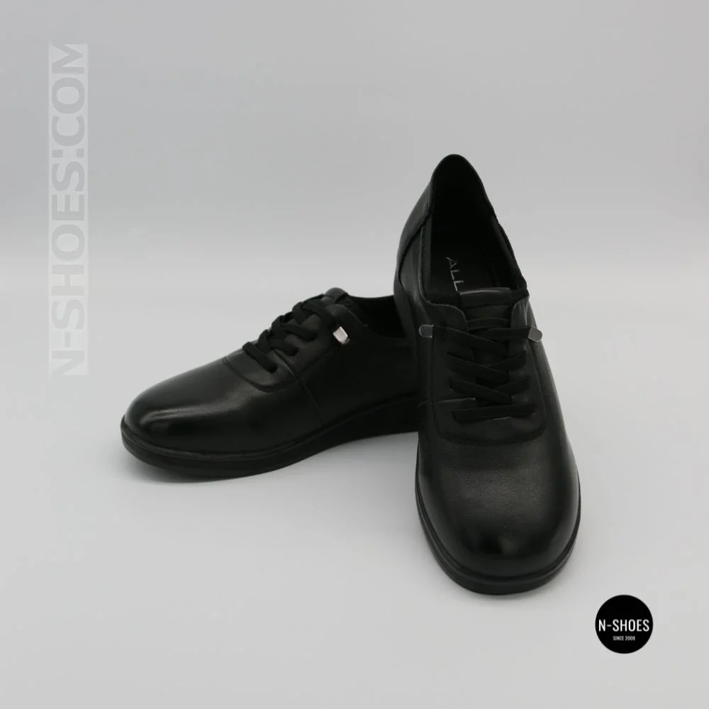 Жіночі туфлі кросівки Allsy 216242 6313 BLACK: шкіра та комфорт