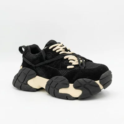 Women's branded sneakers Allsy 214915 2602 6320 BLACK made of genuine leather in Balmain B-East style Women's branded sneakers Allsy 214915 2602 6320 BLACK made of genuine leather in Balmain B-East style
