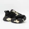 Жіночі брендові кросівки Allsy 214915 2602 6320 BLACK чорні з натуральної шкіри в стілі Balmain B-East