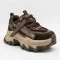 Жіночі трендові кросівки Allsy 217318 Lonza 219767 369-3001-18 26Z51R3419-2 6321 BROWN SUEDE коричневі з натуральної шкіри в стилі Balenciaga Triple S