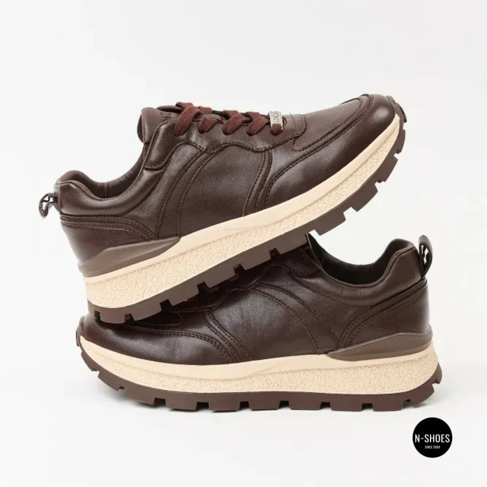 Стильні коричневі кросівки Allsy 214857 26Z65D351 9-2 BROWN Lonza 219969 6329  з натуральної шкіри