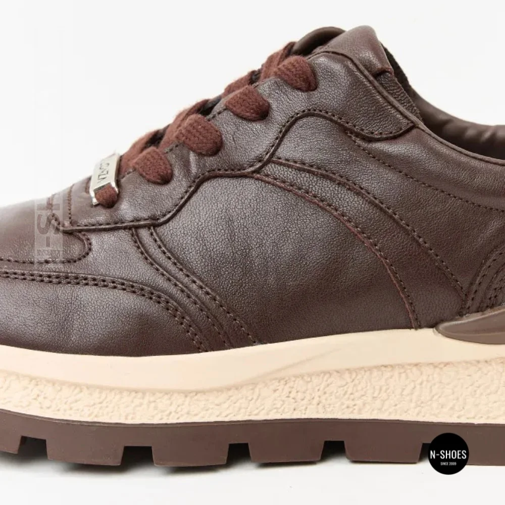 Стильні коричневі кросівки Allsy 214857 26Z65D351 9-2 BROWN Lonza 219969 6329  з натуральної шкіри