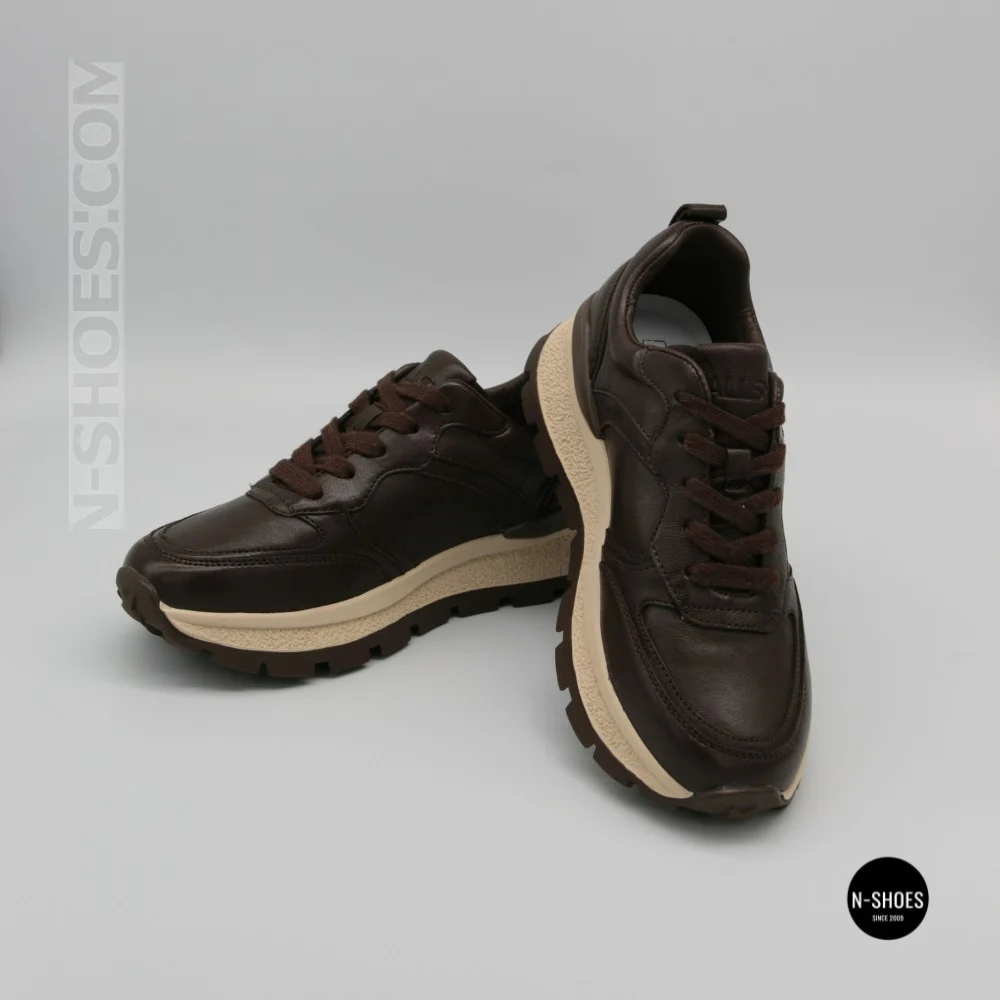 Стильні коричневі кросівки Allsy 214857 26Z65D351 9-2 BROWN Lonza 219969 6329  з натуральної шкіри