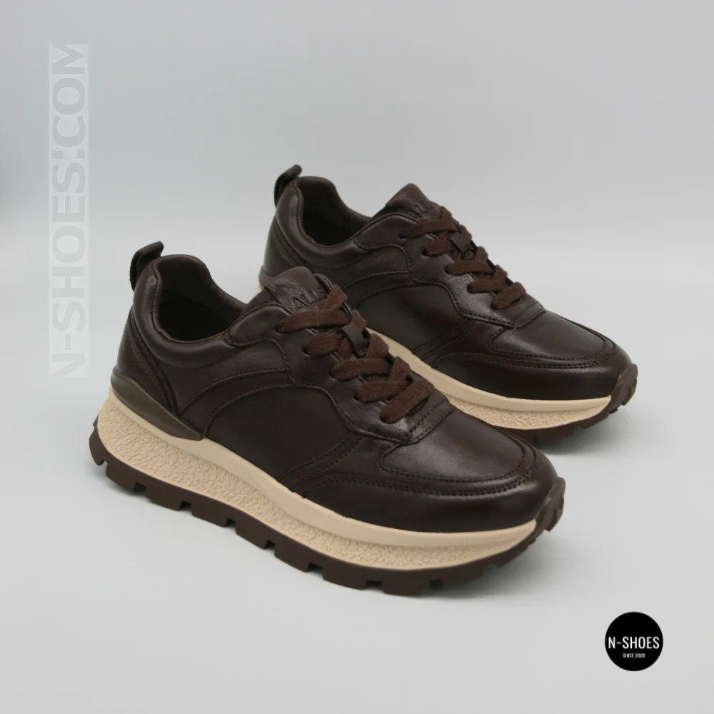 Стильні коричневі кросівки Allsy 214857 26Z65D351 9-2 BROWN Lonza 219969 6329  з натуральної шкіри