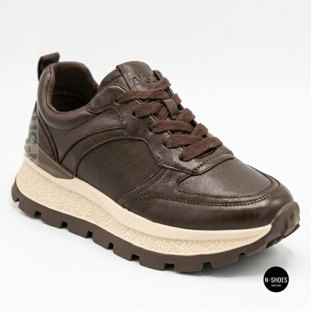 Стильні коричневі кросівки Allsy 214857 26Z65D351 9-2 BROWN Lonza 219969 6329  з натуральної шкіри