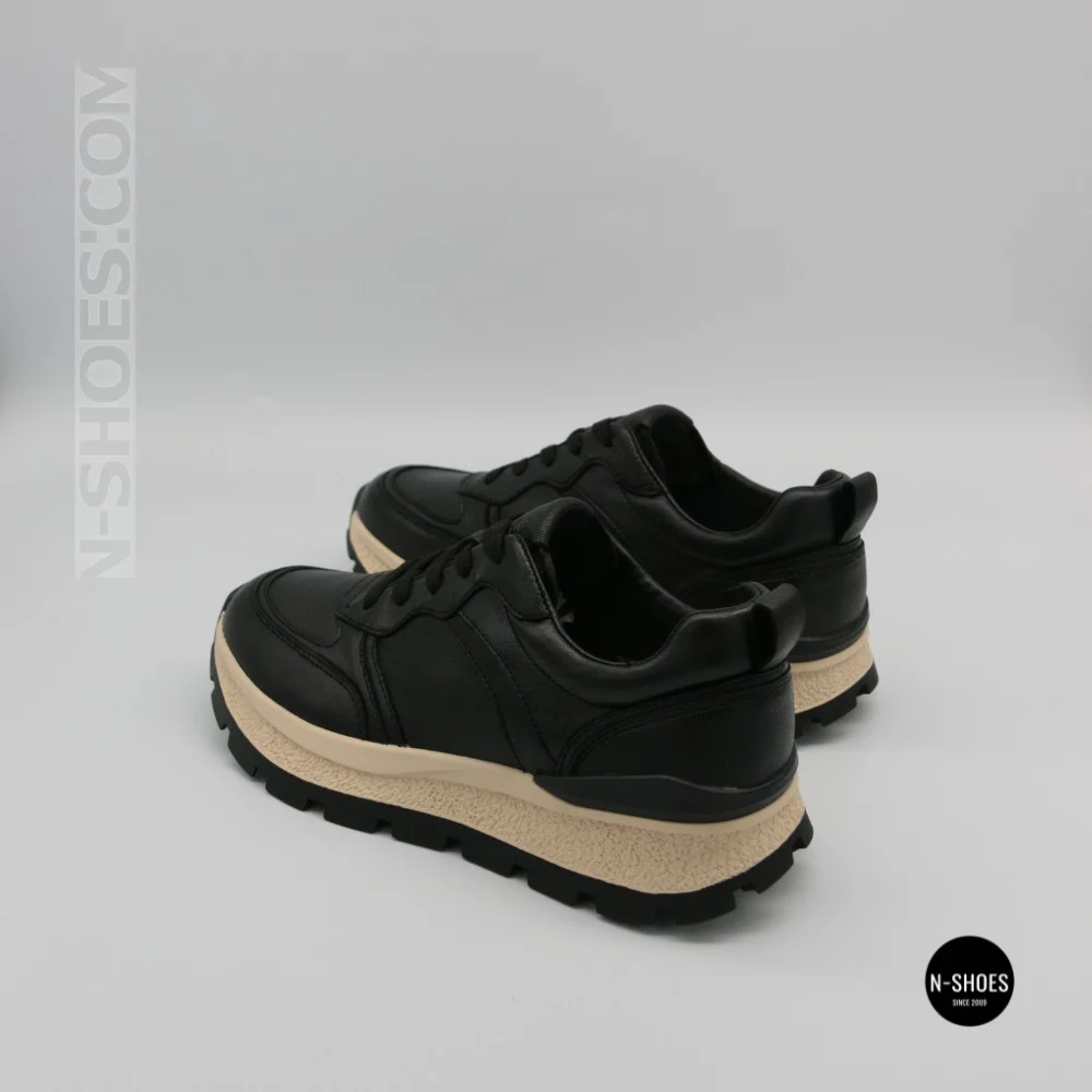 Демі кросівкиAllsy 214856 26Z65D351 9-1 BLACK Lonza 220011 6330 - чорна натуральна шкіра