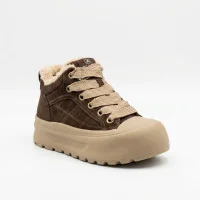 Жіночі зимові кросівки черевики Allsy 216217 8806 6334 BROWN SUEDE шоколадні з натуральної замші для сезона осінь-зима