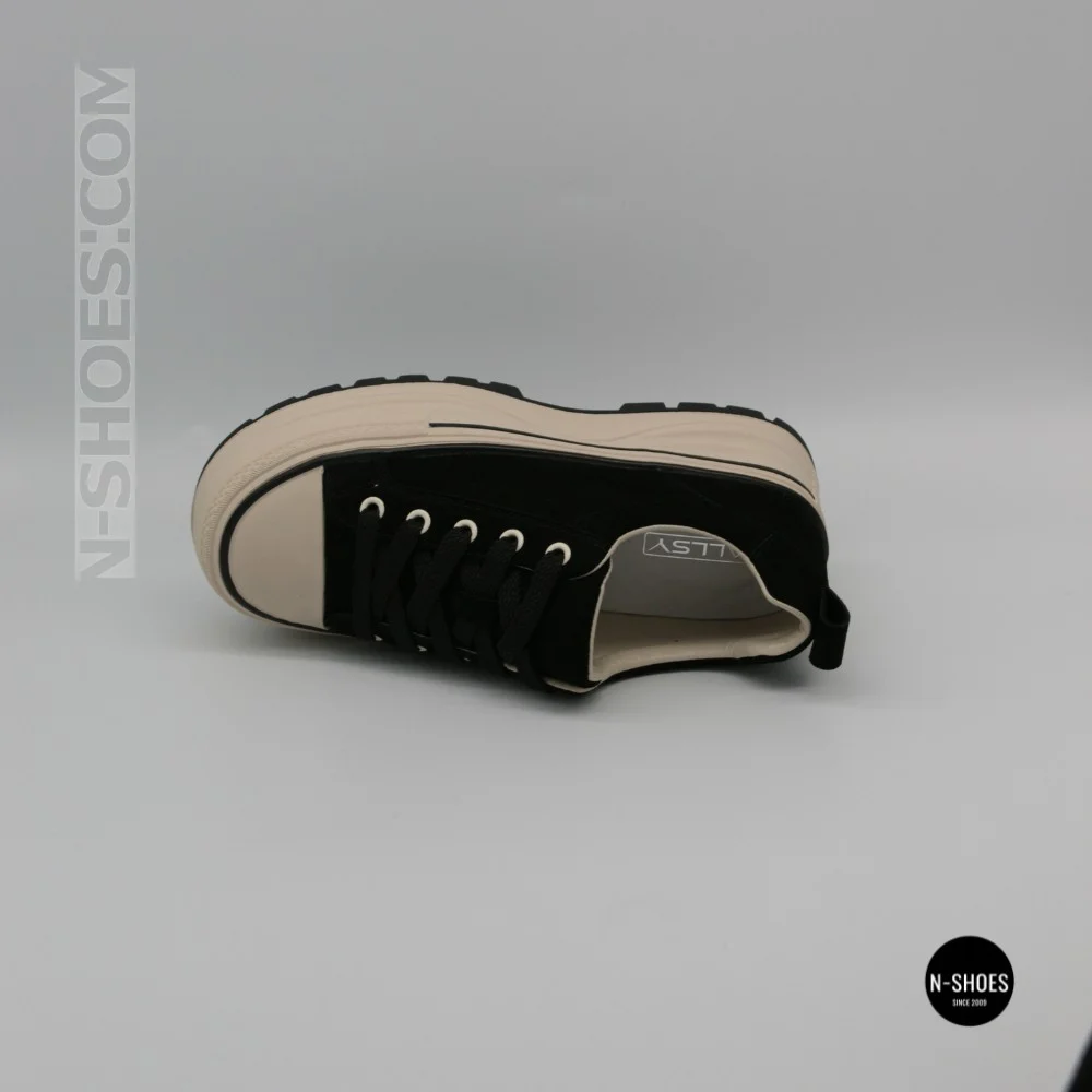 Жіночі кеди на платформі LAllsy 215400 Lonza 219912 6335 BLACK — чорна замша