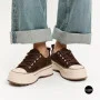 Трендові кеди Allsy 215399 Lonza 219914 6336 BROWN - платформа і натуральна замша