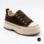 Трендові кеди Allsy 215399 Lonza 219914 6336 BROWN - платформа і натуральна замша