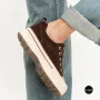 Трендові кеди Allsy 215399 Lonza 219914 6336 BROWN - платформа і натуральна замша