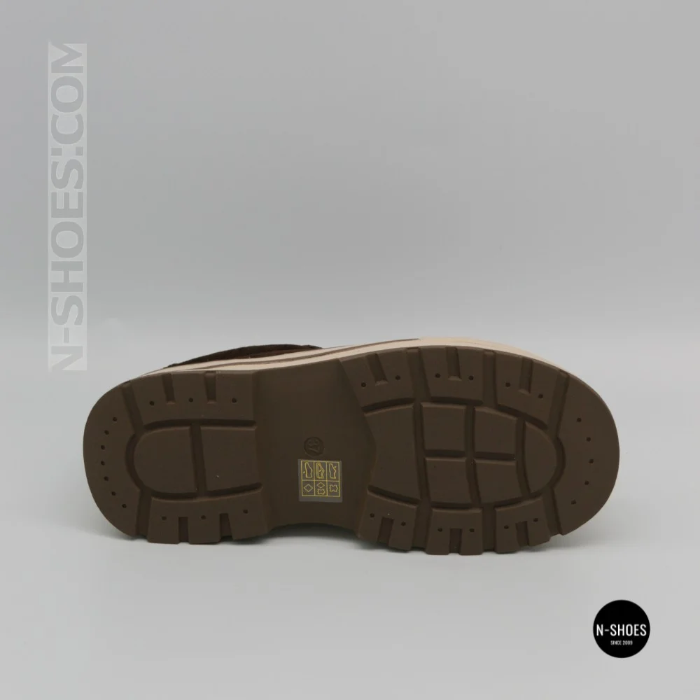 Трендові кеди Allsy 215399 Lonza 219914 6336 BROWN - платформа і натуральна замша