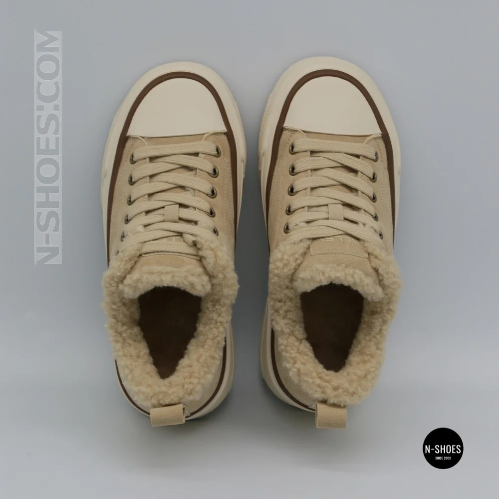 Зимові кеди на платформі Allsy 215159 BEIGE Lonza 219798 6342 - тепло замші та стиль