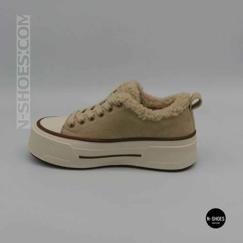 Зимові кеди на платформі Allsy 215159 BEIGE Lonza 219798 6342 - тепло замші та стиль