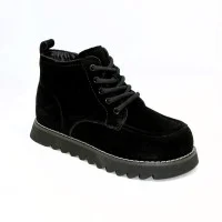 Жіночі зимові черевики Allsy 216334 7257 BLACK SUEDE 6346 чорні анатомічний носок з натуральної замші