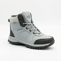 Зимові сірі черевики Bona 957Z-2-6 Lt.Grey-Dark Grey 6359 верх із натуральної шкіри, утеплення хутро