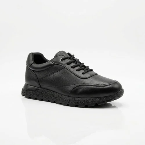 Women's sneakers made of genuine leather Allsy 216524 25D1D791-1 BLACK 6362 Black demi-season