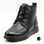Женские кожаные ботинки Allsy 216897 687-6097-1P Lonza 219874 6368 BLACK для комфорта