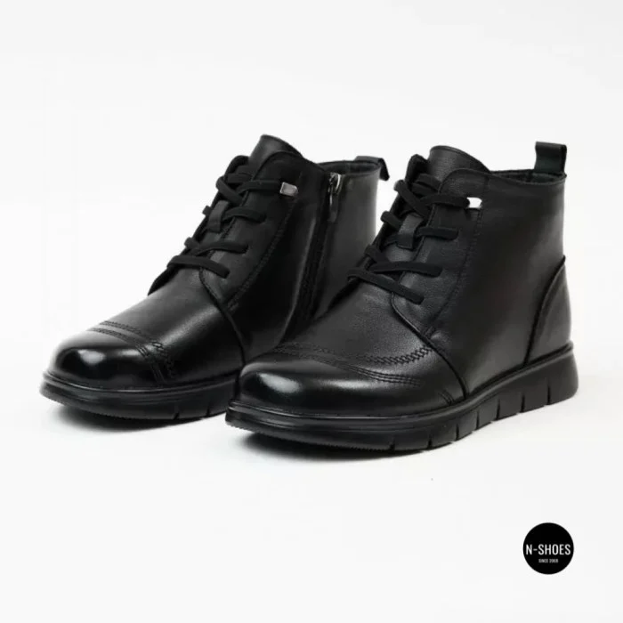 Женские кожаные ботинки Allsy 216897 687-6097-1P Lonza 219874 6368 BLACK для комфорта