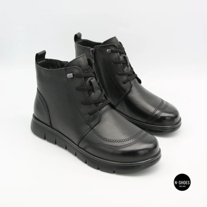 Женские кожаные ботинки Allsy 216897 687-6097-1P Lonza 219874 6368 BLACK для комфорта