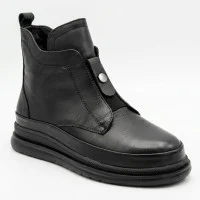 Жіночі демісезонні черевики Allsy 216638 C52271-528 BLACK Lonza 217923 6380 класичні чорні з натуральної шкіри