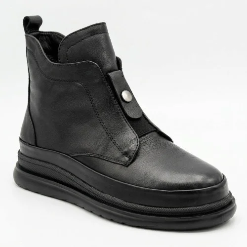 Women's demi-season boots Allsy 216638 C52271-528 BLACK Lonza 217923 6380 classic black made of genuine leather