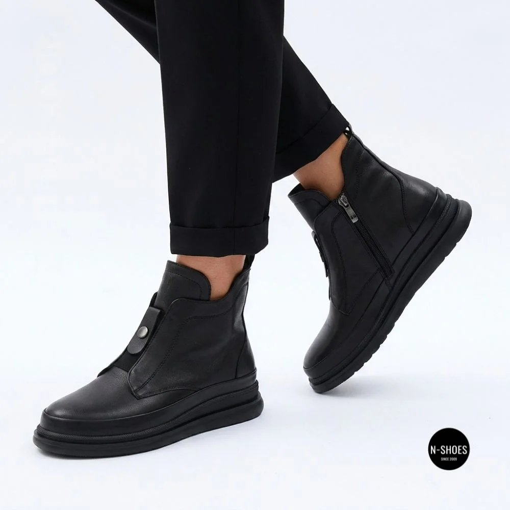 Стильні шкіряні черевики Allsy 216638 C52271-528 BLACK Lonza 217923 6380
