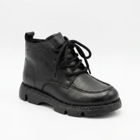 Жіночі зимові черевики Allsy 214981 26Q10M3637-1 BLACK  6385 комфортні чорні з натуральної шкіри  с анатомічним носком