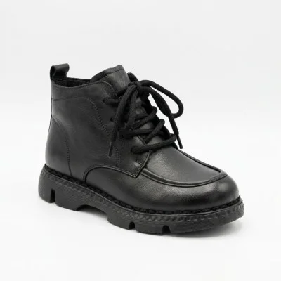 Women's winter boots Allsy 214981 26Q10M3637-1 BLACK 6385 comfortable black genuine leather with anatomical toe