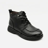 Жіночі зимові черевики Allsy 214972 26Q10M3638-1 BLACK  6386 комфортні чорні з натуральної шкіри с анатомічним носком