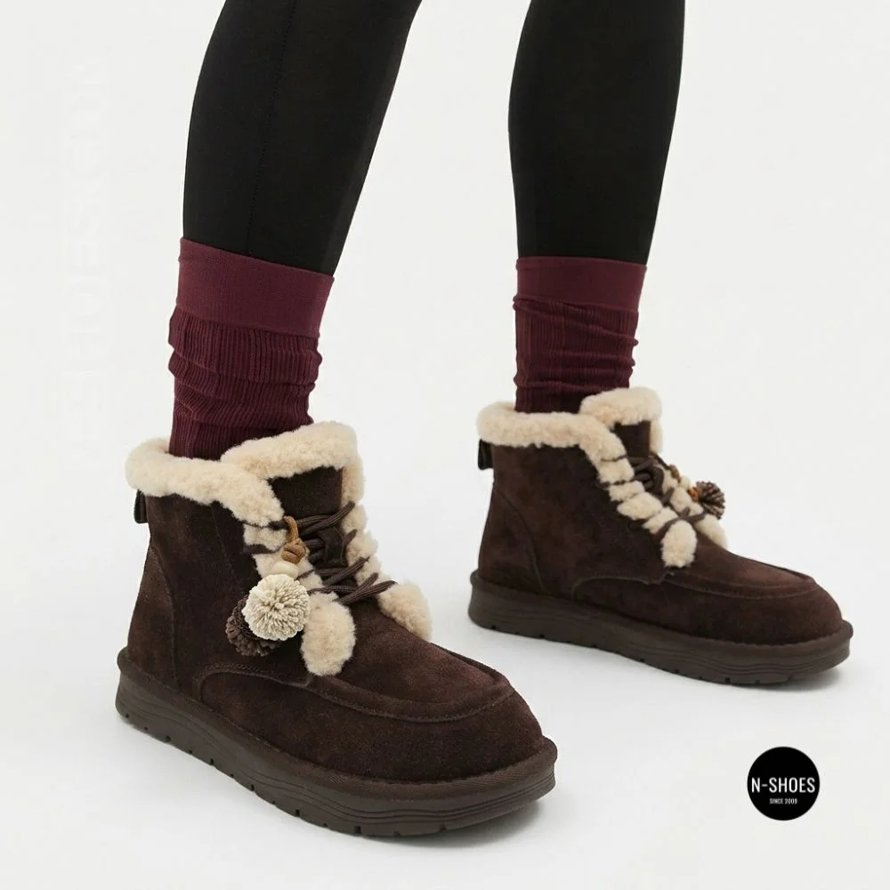 Жіночі зимові уггі Allsy 216327 Z6513-1 BLACK SUEDE 6391 із натуральної замші