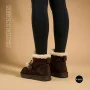 Жіночі зимові уггі Allsy 216327 Z6513-1 BLACK SUEDE 6391 із натуральної замші
