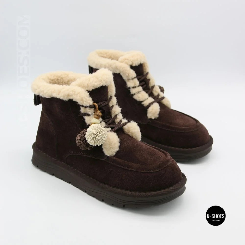 Жіночі зимові уггі Allsy 216327 Z6513-1 BLACK SUEDE 6391 із натуральної замші