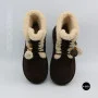 Жіночі зимові уггі Allsy 216327 Z6513-1 BLACK SUEDE 6391 із натуральної замші