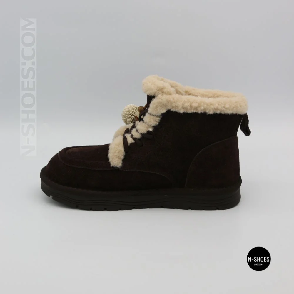 Жіночі зимові уггі Allsy 216327 Z6513-1 BLACK SUEDE 6391 із натуральної замші