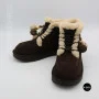Жіночі зимові уггі Allsy 216327 Z6513-1 BLACK SUEDE 6391 із натуральної замші