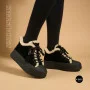 Чорні жіночі уггі Allsy 219424 26N03 BLACK SUEDE 6392 з хутром