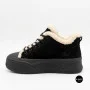 Чорні жіночі уггі Allsy 219424 26N03 BLACK SUEDE 6392 з хутром