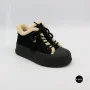 Чорні жіночі уггі Allsy 219424 26N03 BLACK SUEDE 6392 з хутром