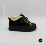Чорні жіночі уггі Allsy 219424 26N03 BLACK SUEDE 6392 з хутром