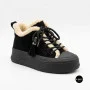 Чорні жіночі уггі Allsy 219424 26N03 BLACK SUEDE 6392 з хутром