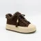 Жіночі зимові черевики уггі Allsy 219423 26N03 BROWN SUEDE 6393 трендові коричневі з натуральної замші з прикрасами