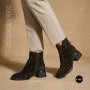 Елегантні демісезонні ботильйони Fabio Monelli 216609 LE1245-WS678-YF340B BROWN SUEDE Lonza 220214 6394