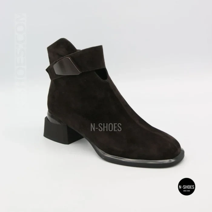 Елегантні демісезонні ботильйони Fabio Monelli 216609 LE1245-WS678-YF340B BROWN SUEDE
