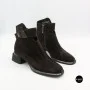 Елегантні демісезонні ботильйони Fabio Monelli 216609 LE1245-WS678-YF340B BROWN SUEDE Lonza 220214 6394