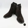 Елегантні демісезонні ботильйони Fabio Monelli 216609 LE1245-WS678-YF340B BROWN SUEDE Lonza 220214 6394