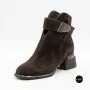 Елегантні демісезонні ботильйони Fabio Monelli 216609 LE1245-WS678-YF340B BROWN SUEDE Lonza 220214 6394